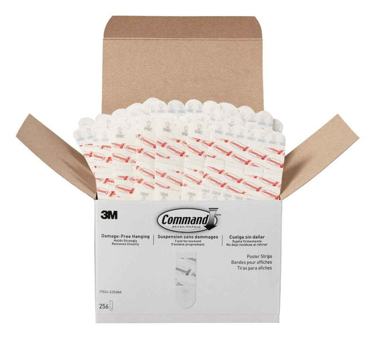 Command Poster Strips 256 Pack – Damage-Free Bedroom Wall Decor, No Tools Hanging for Posters and Prints