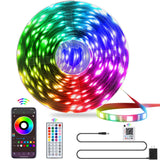 QZYL LED Strip Lights for Bedroom, 16 Million Colors RGB Ambient Lighting for Living Room and Dorm Aesthetic
