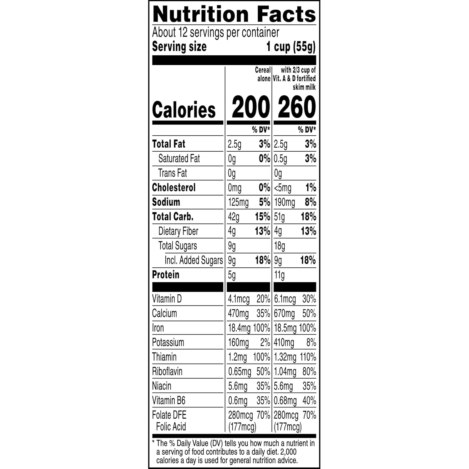25g of whole grains per serving