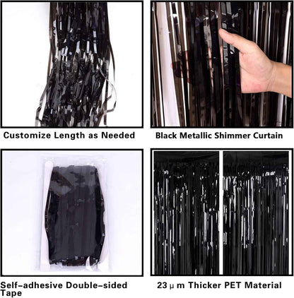 [Brand Name] Foil Fringe Curtain – Family-Friendly Kids Birthday Party Backdrop, Safe & Lightweight Decor Set
