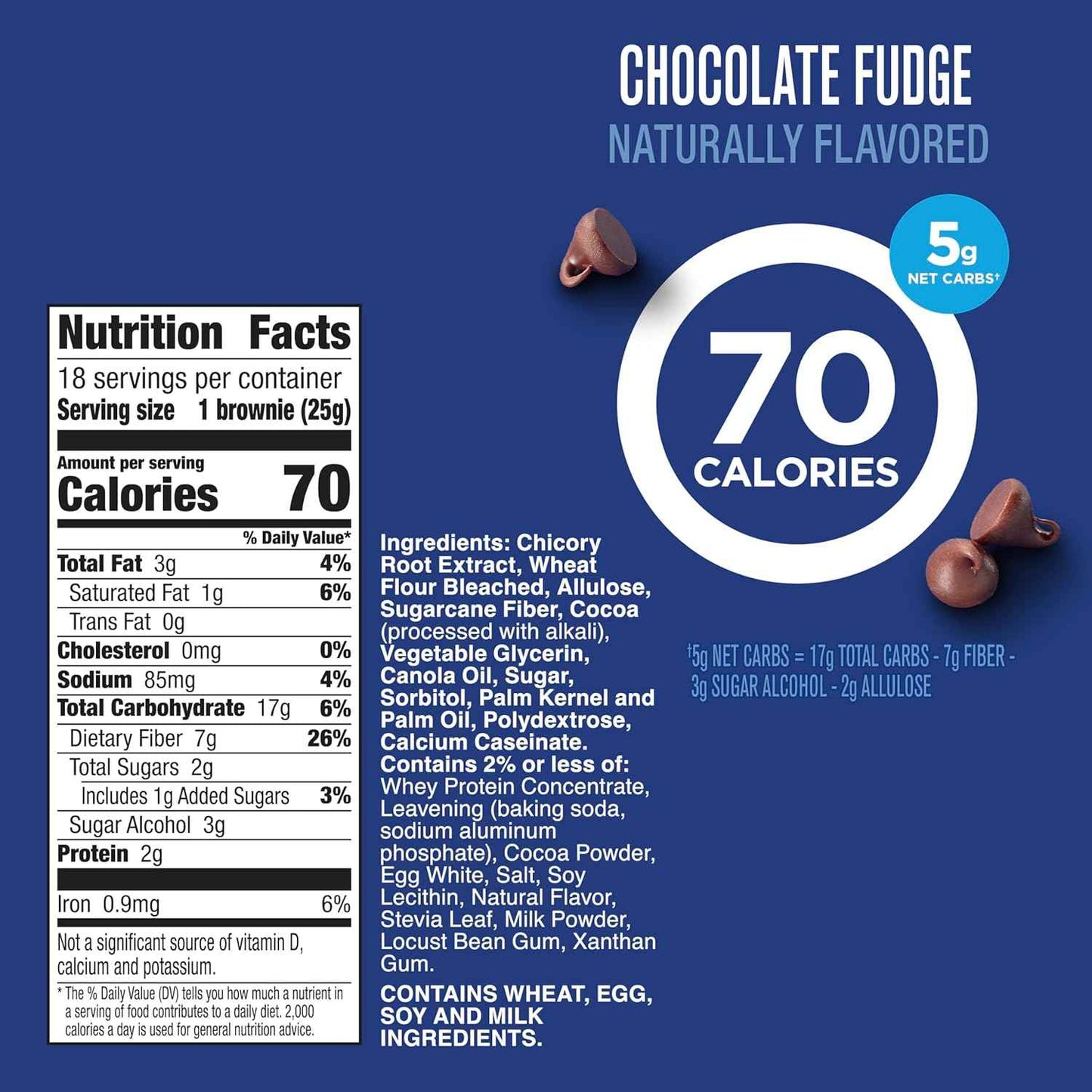 Fiber One Chocolate Fudge Brownies, Portion-Controlled Family Snack Bars for Pantry Stocking, Mega Pack
