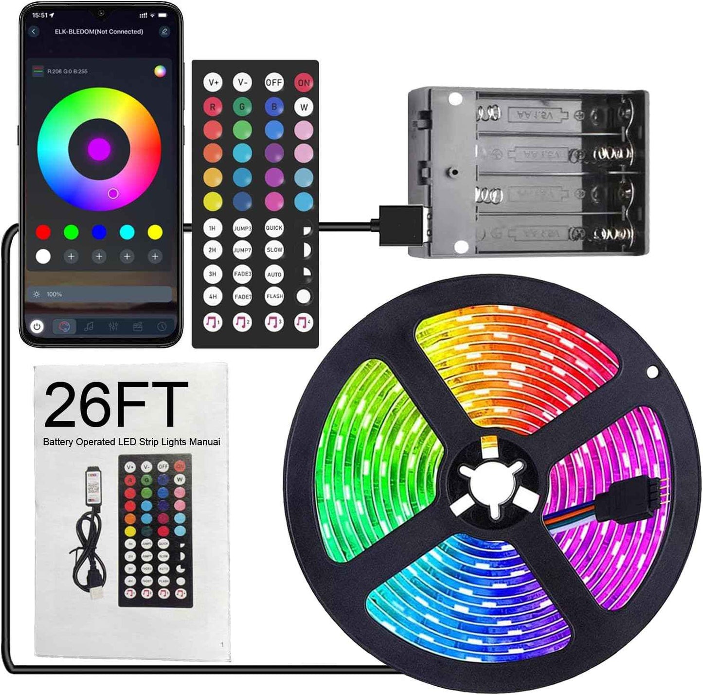 [Brand Name] Flameless LED Strip Light – Safe Alternative to Candles, Cool Touch Bedroom Lighting