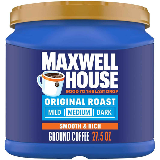 Maxwell House 27.5oz Ground Coffee Medium Original Roast – Office Break Room Pantry Staple for Shared Employee Brewing