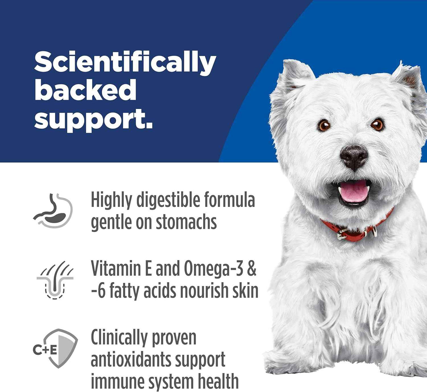 Hill's Science Diet Adult Sensitive Stomach Small Bites – Wholesome Nutrition for Small Family Dogs in Busy Homes, 15 lb Bag