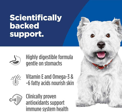 Hill's Science Diet Adult Sensitive Stomach Small Bites – Wholesome Nutrition for Small Family Dogs in Busy Homes, 15 lb Bag