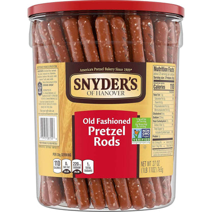 Snyder's of Hanover Pretzel Rods – Nut-Free Lunchbox Snack for Kids' Lunchboxes and After-School Cravings