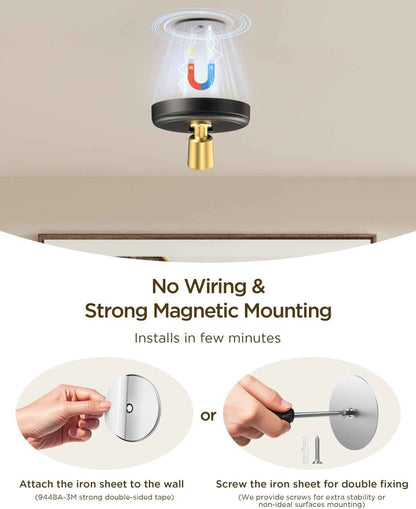 LUXFURNI Spotlight Indoor – Thoughtful Housewarming Gift for Her, Rechargeable Picture Light for Art Lovers