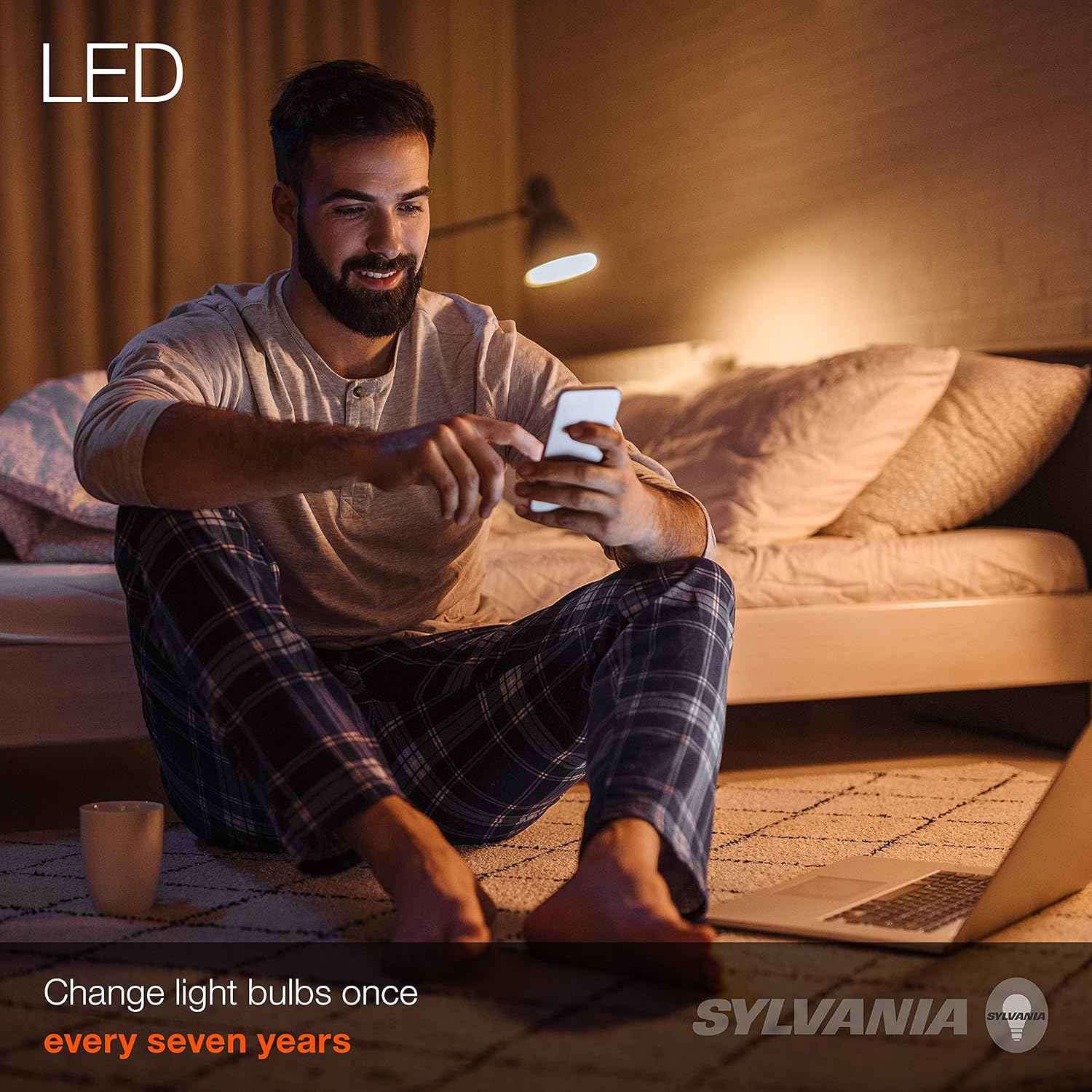 SYLVANIA ECO LED A19 60W Equivalent – Clean Frosted Soft White Bulb for Minimalist Living Rooms and Simple Home Design