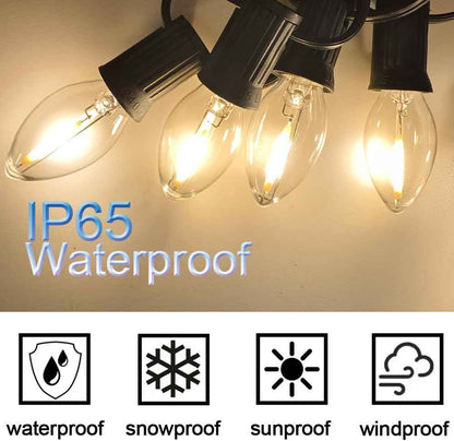 NETEHA C7 LED Bulbs for Cozy Living Room Decor, 2700K Warm White E12 Replacement Bulbs for Indoor String Lights and Mantel Displays