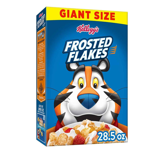 Kellogg's Frosted Flakes Cereal, Giant 28.5 oz Box, Tony the Tiger Breakfast for Kids' Lunchboxes and After-School Snacks