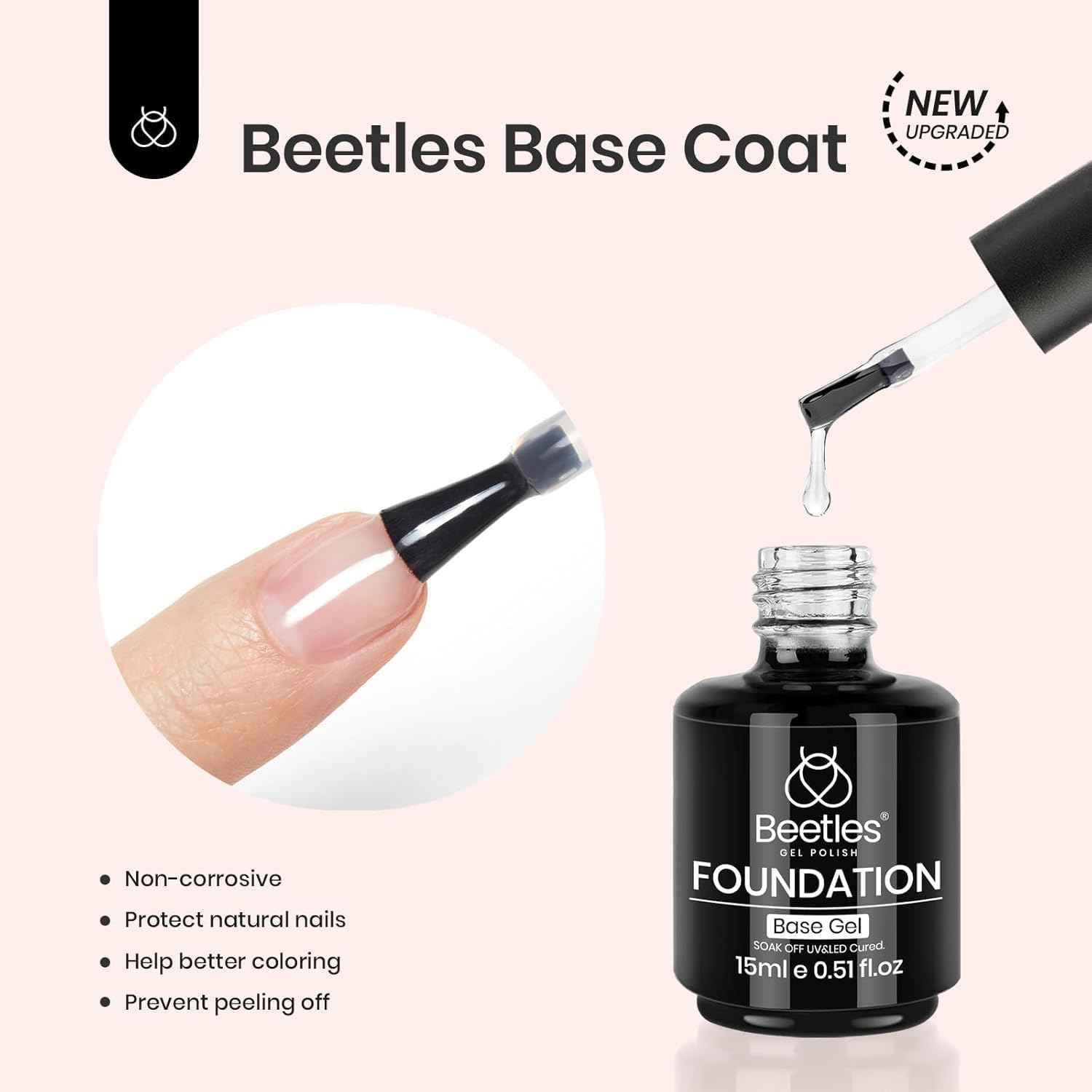 Beetles 9-in-1 Nail Glue Set – Clutter-Free Vanity Essential, One Bottle Replaces Six Separate Nail Products