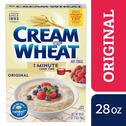 Cream of Wheat Original Hot Cereal – 1-Minute Microwave Hot Cereal for the Office Break Room Morning