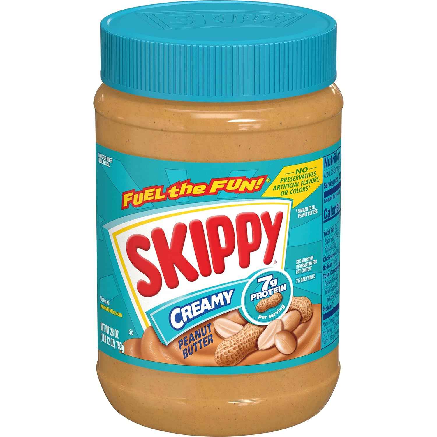 SKIPPY Creamy Peanut Butter Spread for Health-Conscious Pantry and Breakfast Nook, 28 oz Jar