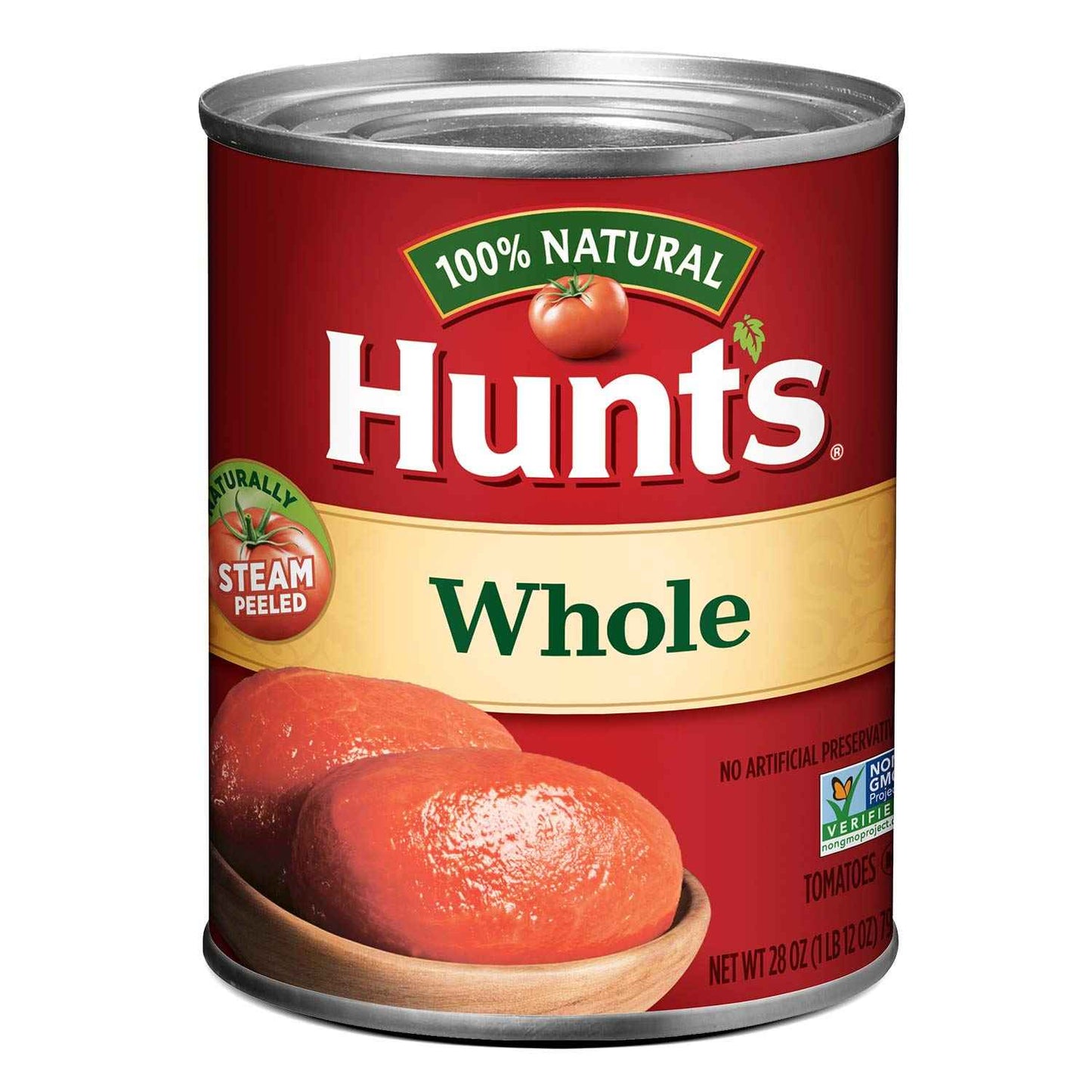 Hunt's Whole Peeled Tomatoes — Clean-Ingredient Tomato Base for Sensitive Digestion Meal Prep, 28 oz Can
