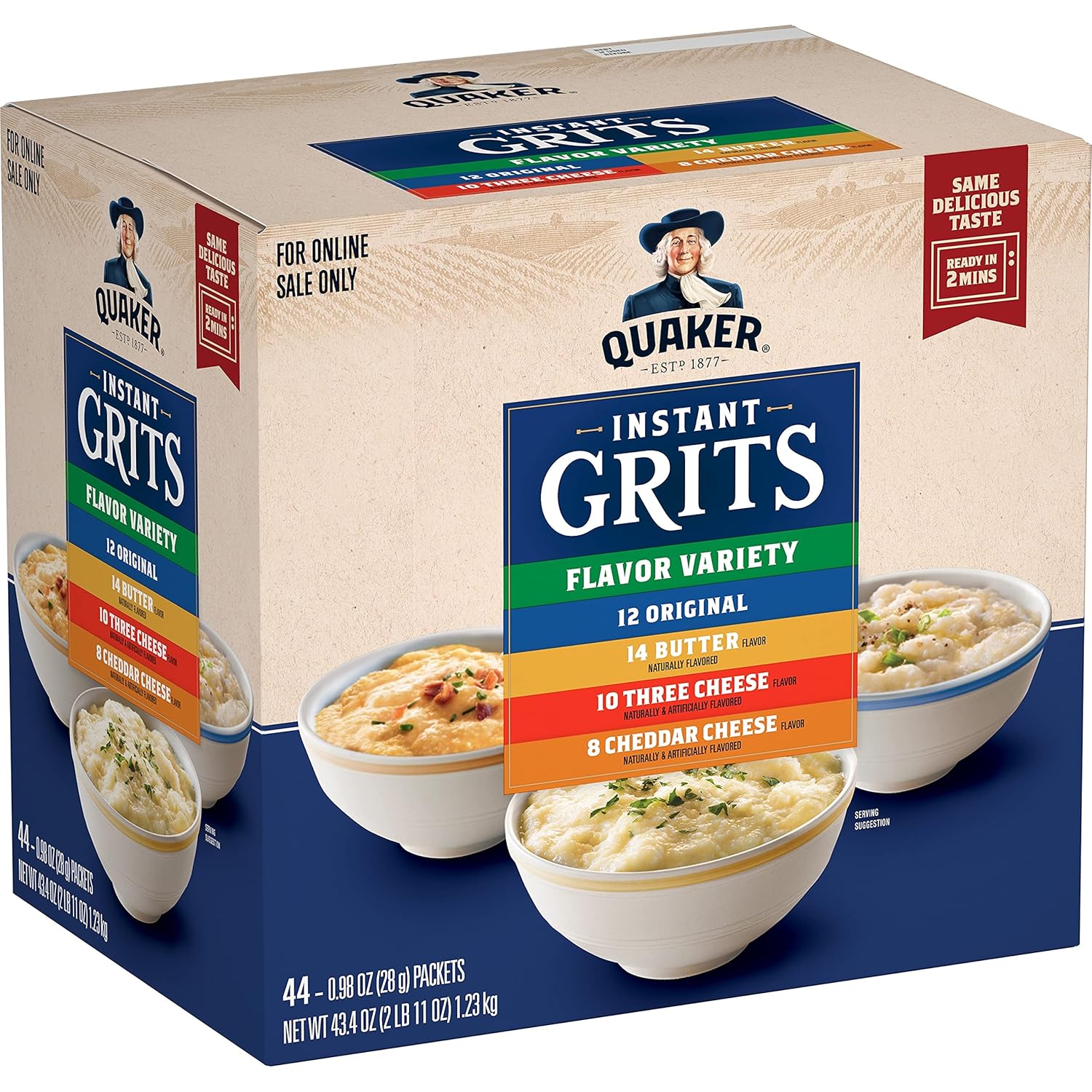 Quaker_Instant_Grits_44_Count_0.98oz_Packets_-_4_Flavor_Variety_Pack_-_Muesli_Breakfast_Product