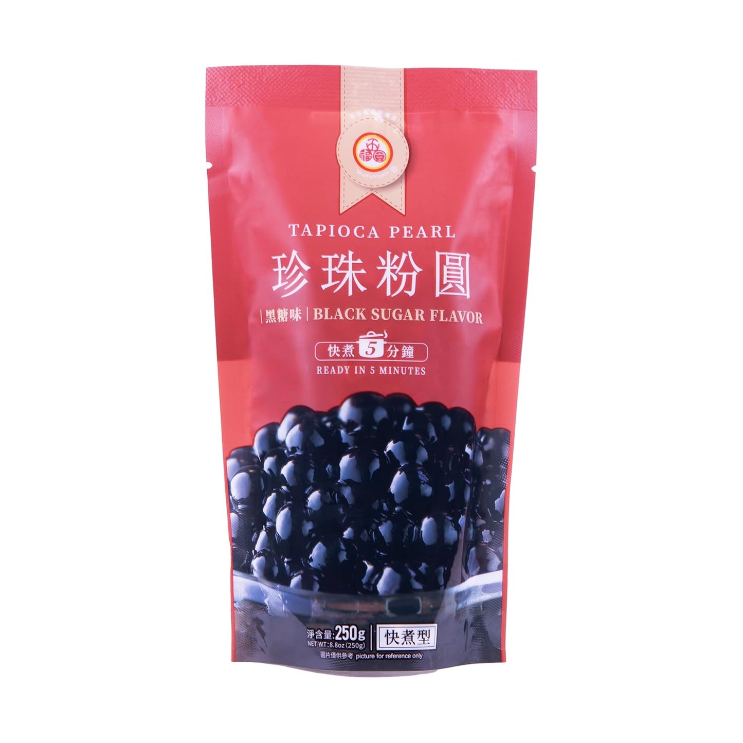 WuFuYuan_Boba_Tapioca_Pearl,_Black_Sugar_Flavor,_Ready_in_5_Minutes,_8.8_Oz._(Single_Pack)
