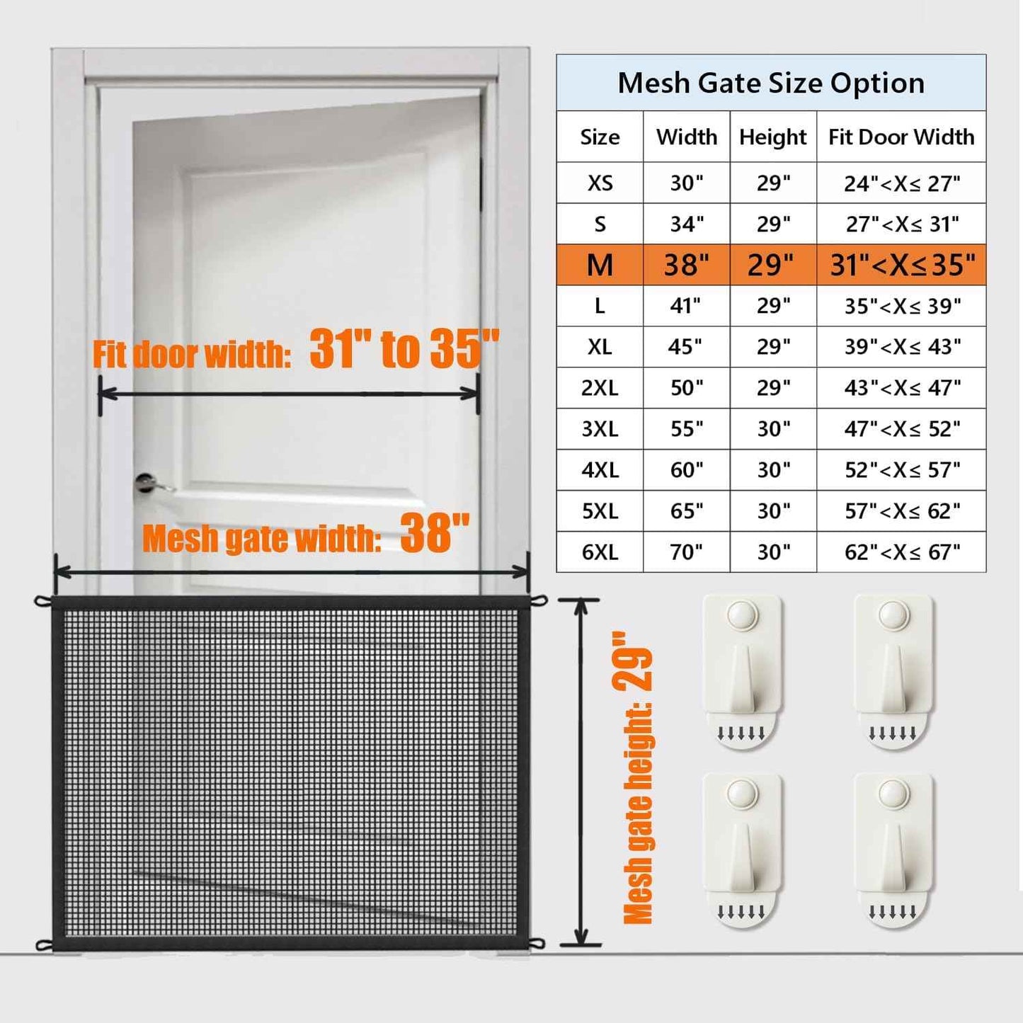 Cupount Pet Mesh Gate for Stairs – Damage-Free Barrier to Block Puppies from Climbing Unsupervised