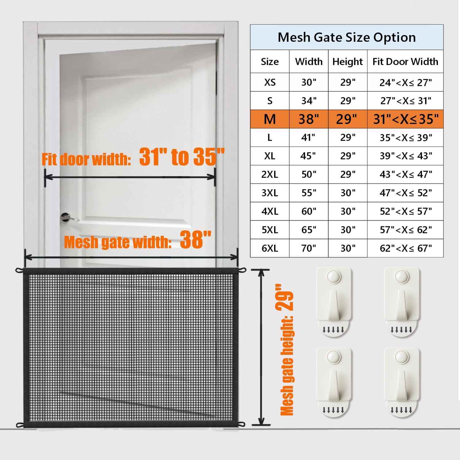 Cupount Pet Mesh Gate for Stairs – Damage-Free Barrier to Block Puppies from Climbing Unsupervised