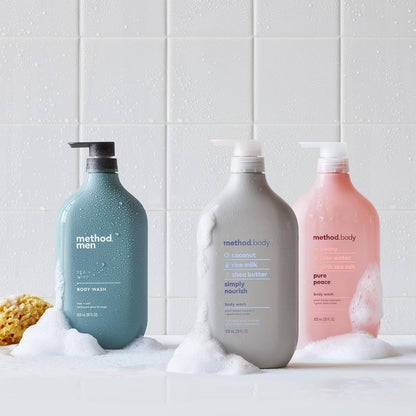 Method_Body_Wash,_Pure_Peace,_Paraben_and_Phthalate_Free,_Biodegradable_Formula,_28_oz_,_Pack_of_1_Body_Care_Fragrance_Soap_Blend_Gel_Radiant_Comfort_Cleanser_Cleansing_Scented