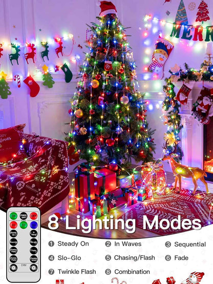 Ollny Kid-Safe Christmas Lights 800LED 262ft 29V Low Voltage UL588 Certified – Flameless Holiday Lighting for Kids Bedroom & Staircase