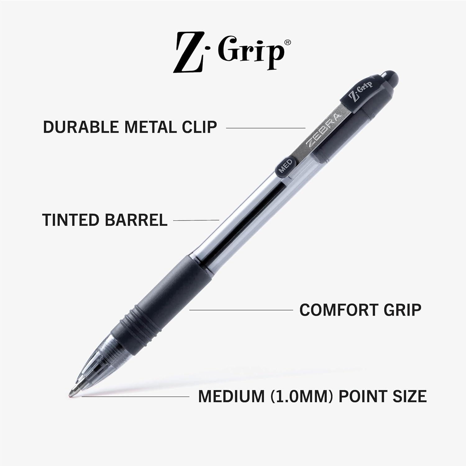 Zebra_Pen_Z-Grip_Retractable_Ballpoint_Pen,_Medium_Point,_Various_Colors