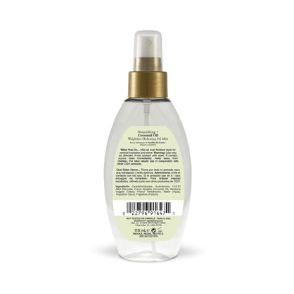 OGX_Nourishing_+_Coconut_Oil_Weightless_Hydrating_Oil_Hair_Mist,_Lightweight_Leave-In_Hair_Treatment_with_Coconut_Oil_&_Bamboo_Extract,_Paraben_&_Sulfate_Surfactant-Free,_4_fl_oz