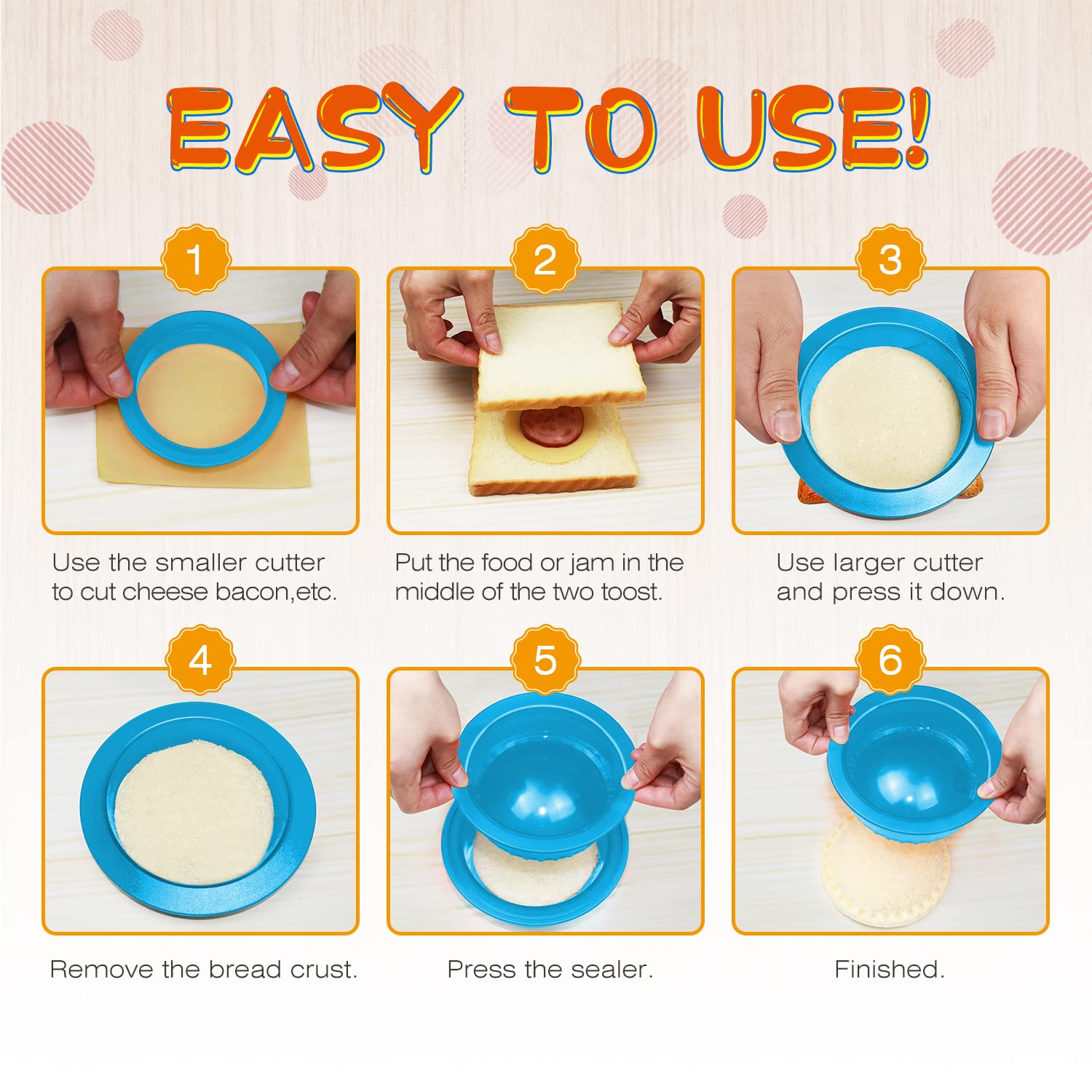 HiYZ_Sandwich_Cutter_and_Sealer_-_5_PCS_Decruster_Sandwich_Maker_-_Peanut_Butter_and_Jelly_Crustless_Sandwich_Bread_Pancake_Maker_Cookie_Cutter_for_Kids_Children_Boys_Girls