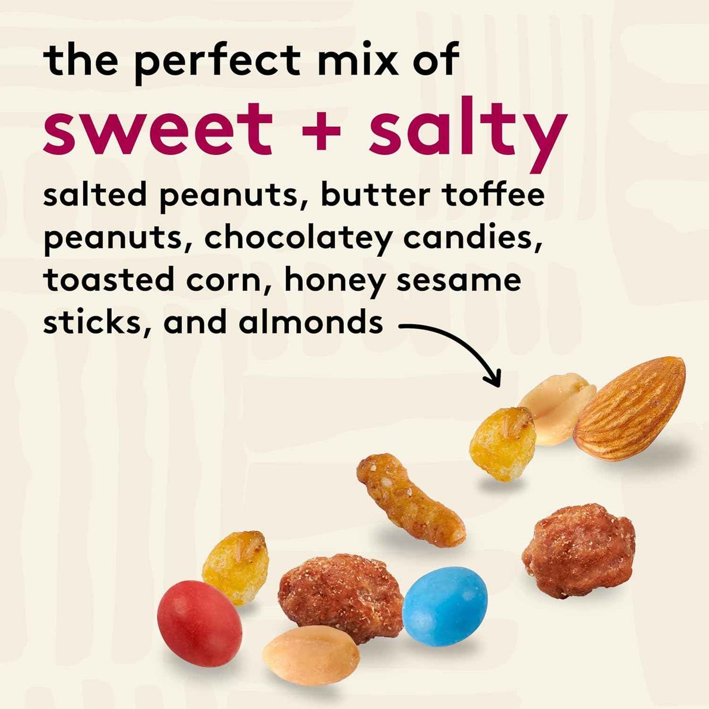 Snak Club Sweet & Salty Trail Mix, Family Size – Hiking Trail Snack for Active Adults, Resealable 14 oz Pouch