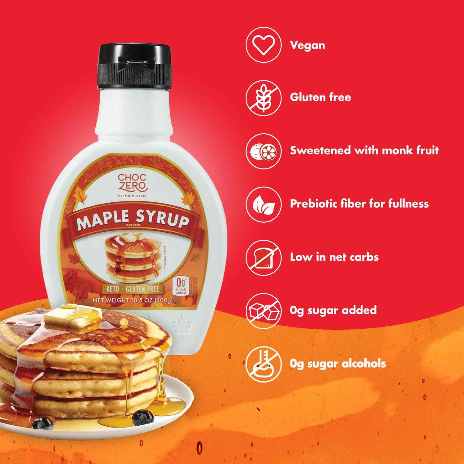 ChocZero Monk Fruit Syrup – Self Care Friendly Topping for Diabetic Friendly Coffee Bars
