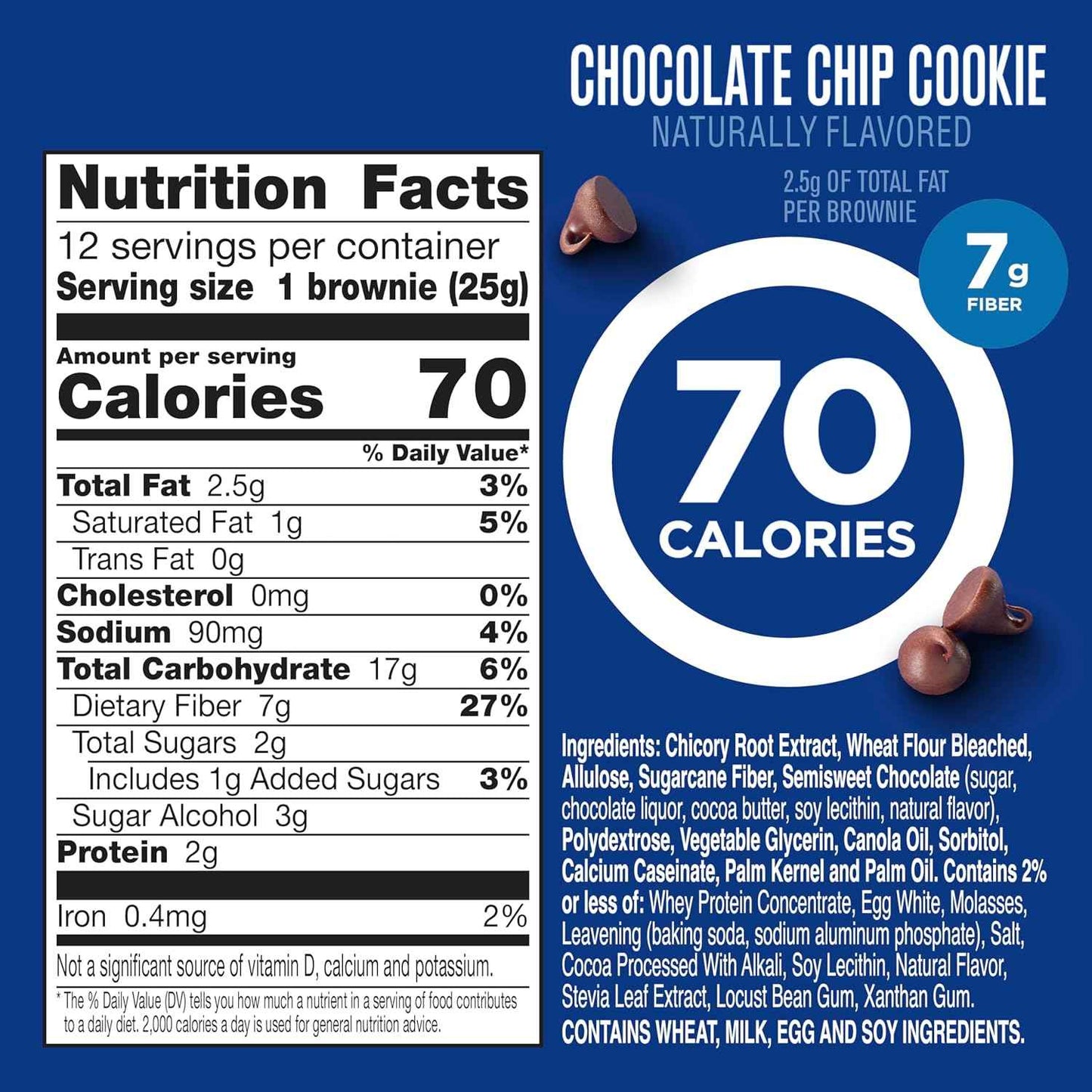 Fiber One 70 Calorie Brownies – Clean-Label Treat for Intentional Eating, 2g Sugar Bars