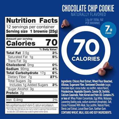 Fiber One 70 Calorie Brownies – Clean-Label Treat for Intentional Eating, 2g Sugar Bars
