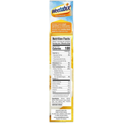 Weetabix Whole Grain Cereal – Simple Pantry Staple for Clutter Free Kitchens, 14 oz Box