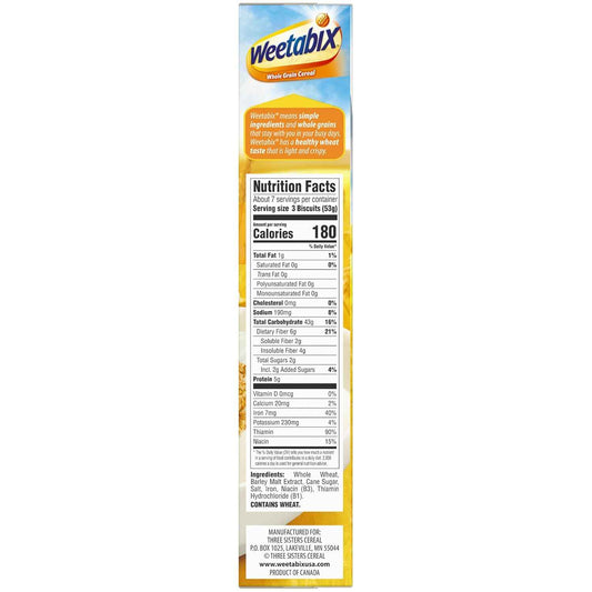 Weetabix Whole Grain Cereal – Simple Pantry Staple for Clutter Free Kitchens, 14 oz Box