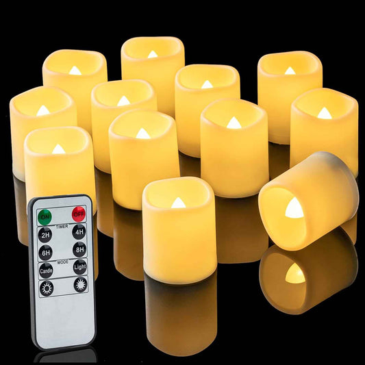 Homemory LED Votive Candles – Housewarming Gift for Her with Remote Control and Cozy Warm Glow