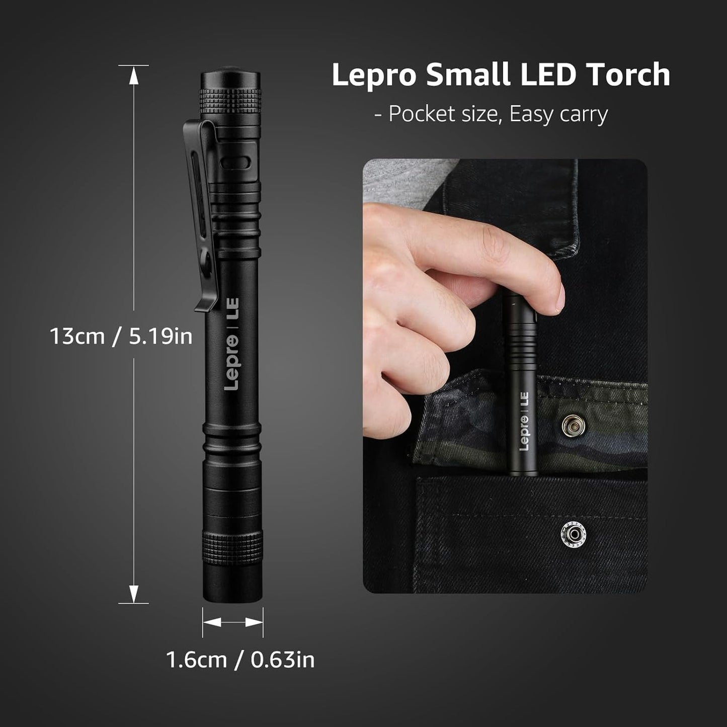 2x aaa battery operation with no proprietary cells required