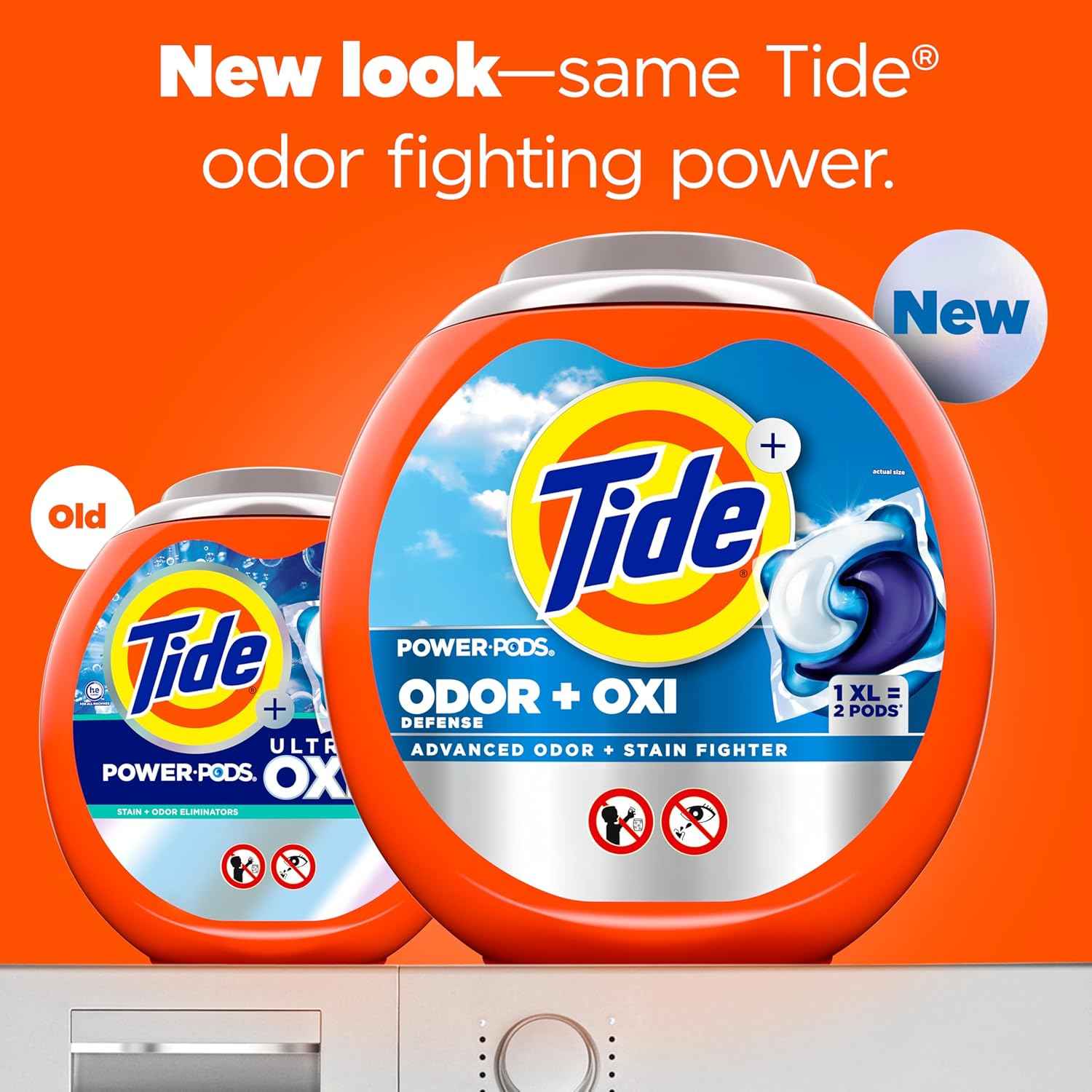 Tide Odor Defense + Oxi Laundry Detergent Pacs for Busy Home Offices, Heavy Cold-Water Loads in One Drop