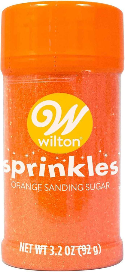 Wilton Sparkling Sugar Sprinkles Orange – Vibrant Decorating Crystals for Fall-Themed Dessert Tables