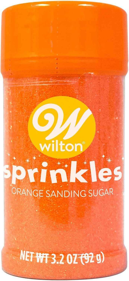 Wilton Sparkling Sugar Sprinkles Orange – Vibrant Decorating Crystals for Fall-Themed Dessert Tables