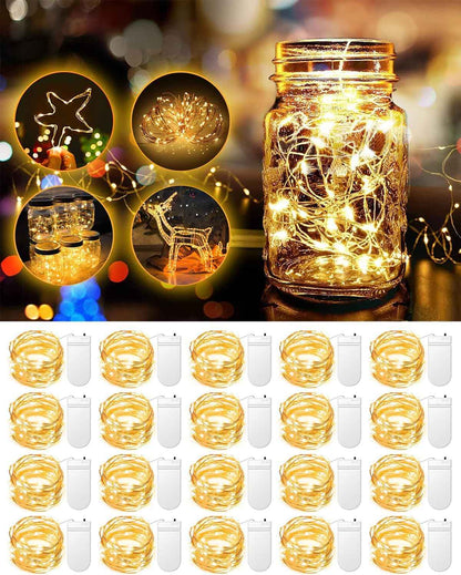 Brightown Fairy Lights Battery Operated – Child-Safe LED String Lights 20 Pack for Nursery and Toddler Bedroom, Warm White Nightlight