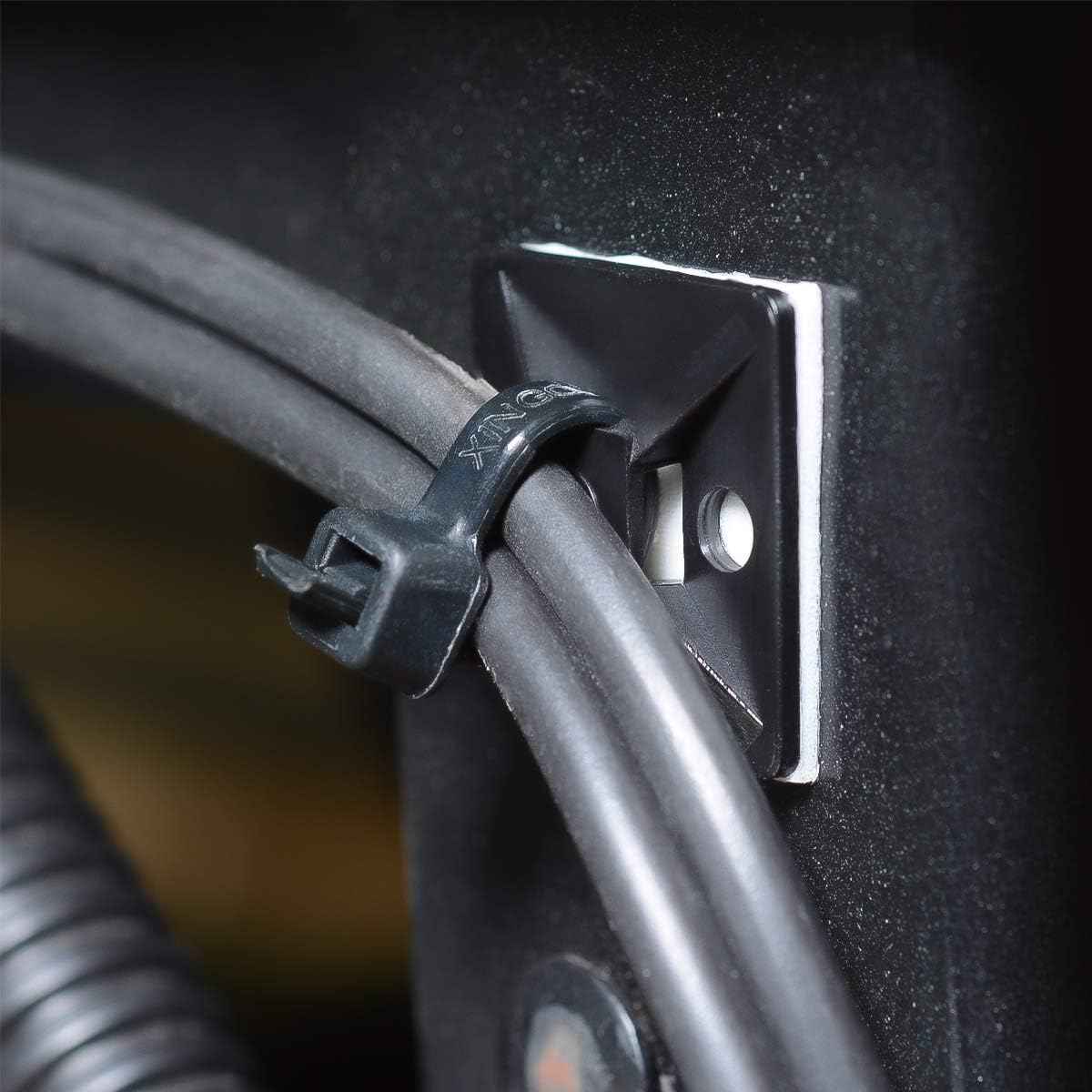 XHF No Drill Adhesive Cable Tie Mounts – Tip Over Prevention Wall Anchoring for Lightweight Furniture, Dressers and Shelves