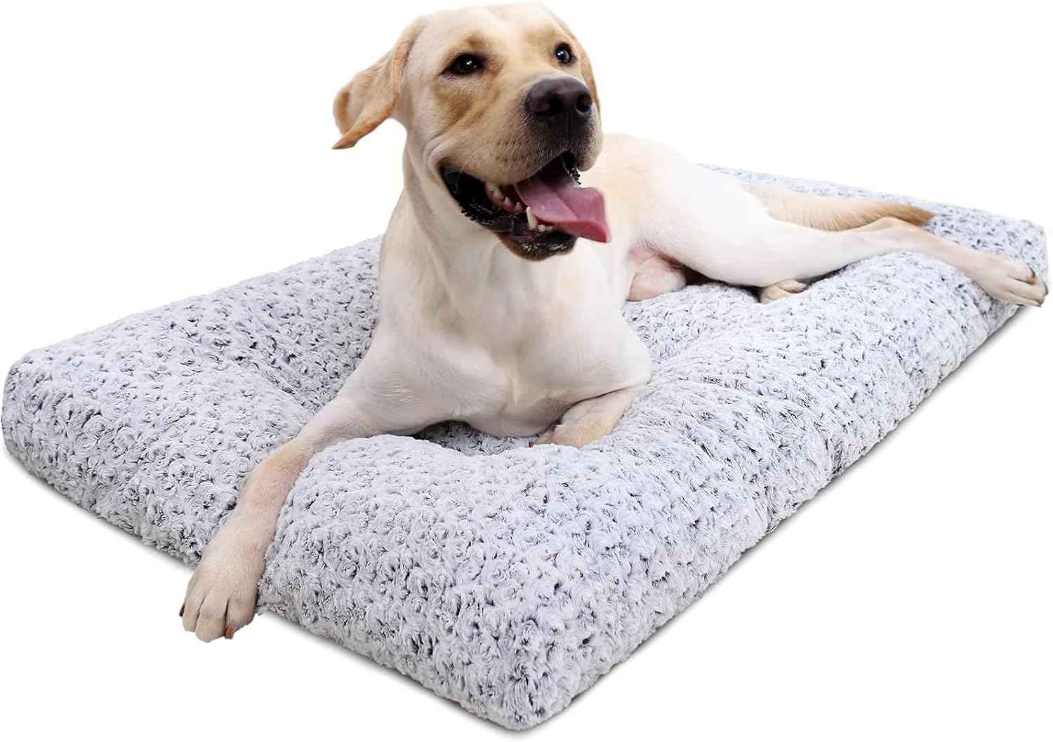 KSIIA Orthopedic Dog Crate Pad for Senior Dogs with Joint Relief Support