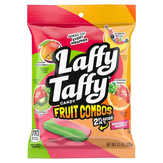 Laffy Taffy Fruit Combos Nostalgic Candy Gift Bag, Assorted Chewy Flavors for Birthday Party Treats