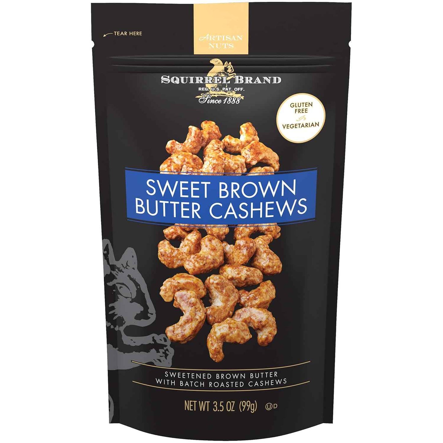Squirrel Brand Sweet Brown Butter Cashews – Mindful Gluten-Free Evening Snack for Self-Care Rituals