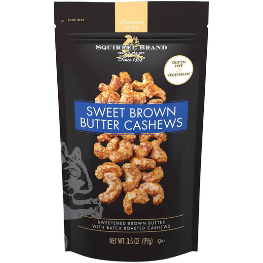 Squirrel Brand Sweet Brown Butter Cashews – Mindful Gluten-Free Evening Snack for Self-Care Rituals