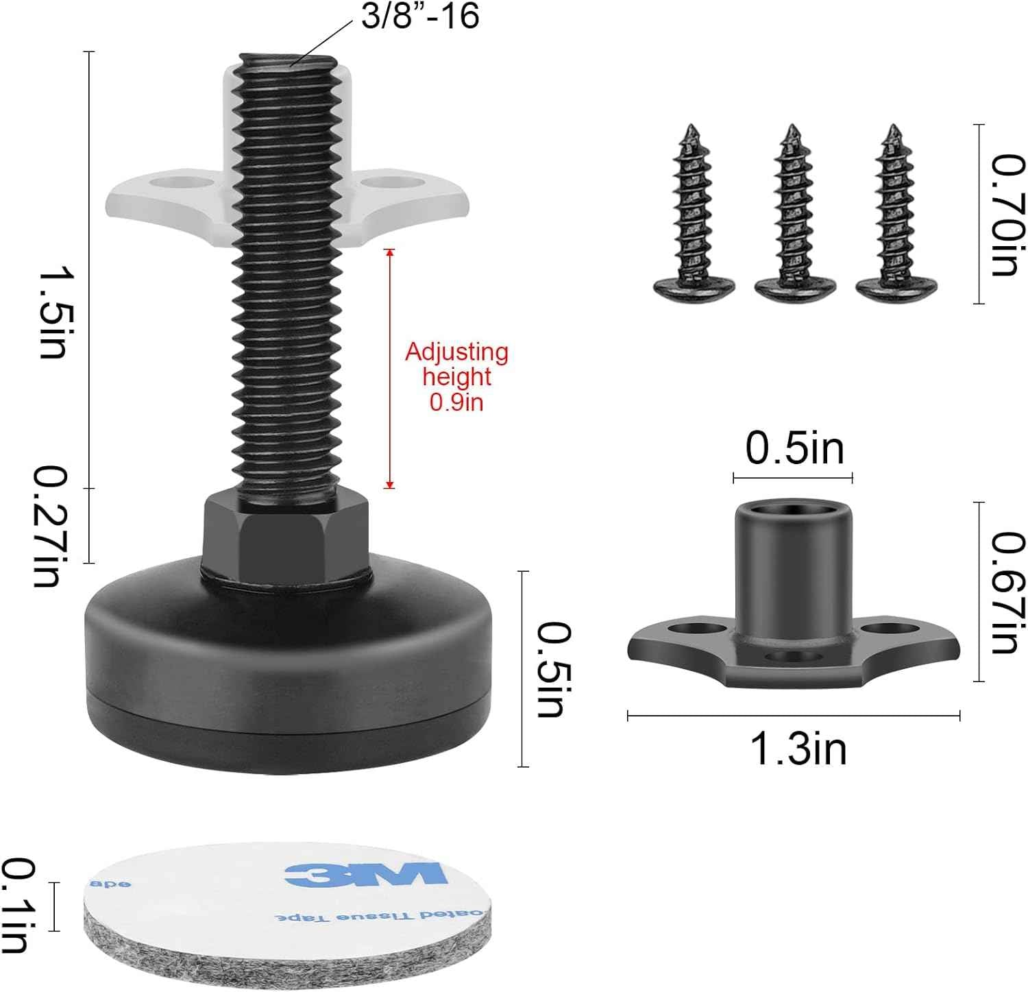 Anwenk Adjustable Leveling Feet for Office Desks and Workstations, Ergonomic Stable Setup for Corporate and Home Office