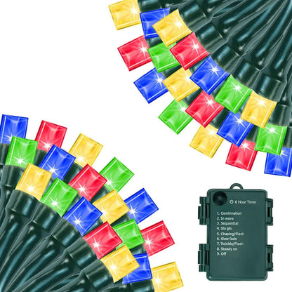 HolidayAura Waterproof String Lights – 33ft IP65 Battery Operated Outdoor Decor for Patio, Garden Fence, and Pergola Wrapping