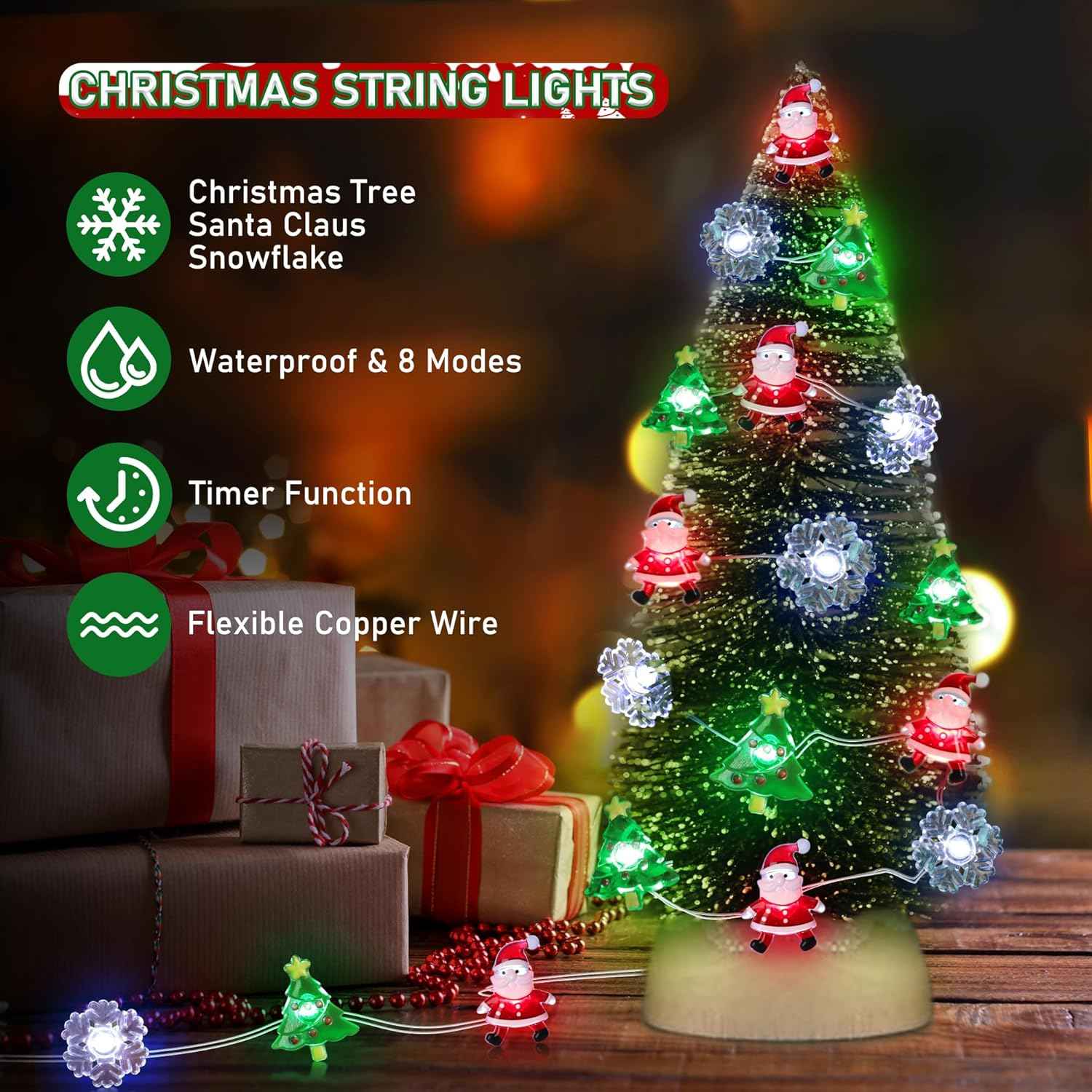 [BRAND] Flameless Battery Christmas Lights with Cool-Running LEDs – Safe Holiday Decor Around Kids, Pets, and Dried Wreaths