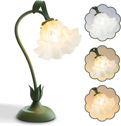 Lily of the Valley Table Lamp – Flicker-Free Soft Glow for Mindfulness Rituals, Meditation Corners, and Stress-Free Evening Reading