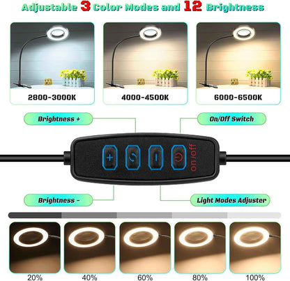 MagniShine 10X Clip-On Magnifier – Soldering and Electronics Repair Lamp, LED Workbench Light for DIY Technicians