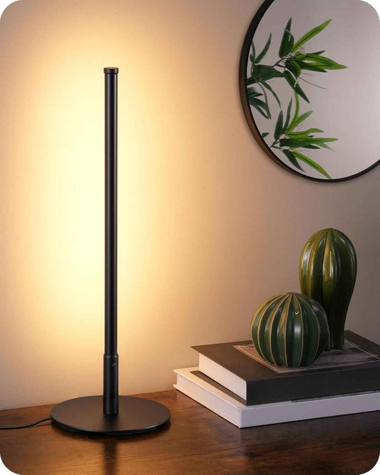 EDISHINE Slim Bedside Lamp – Cozy Living Room Accent with Soft Ambient Glow